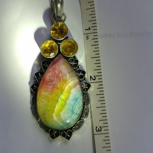 Agate and Cirtine pendant